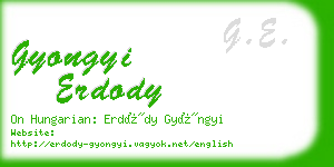 gyongyi erdody business card